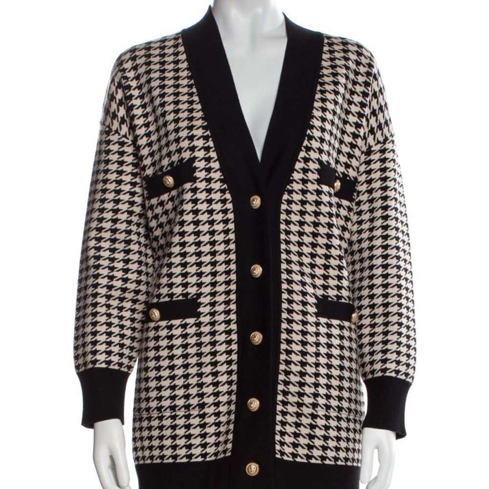 Sandro Black and Cream Cardigan